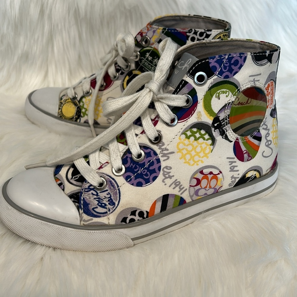 COACH Logo Sneakers Fit 5.5 to 6 - Picture 13 of 14